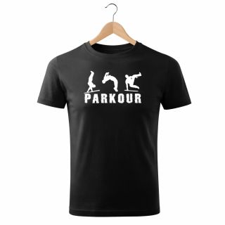 🧗‍♂️ Parkour bez hranic! 🔥 Dětské i pánské tričko pro všechny, kteří milují pohyb, výzvy a svobodu. Pohodlná bavlněná...