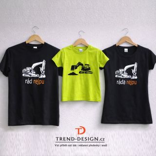 🚜 Tričko „Rád rejpu s bagrem“ 😄 Pro všechny, kteří se nebojí špíny, práce a mají smysl pro humor. Pohodlné bavlněné tričko...