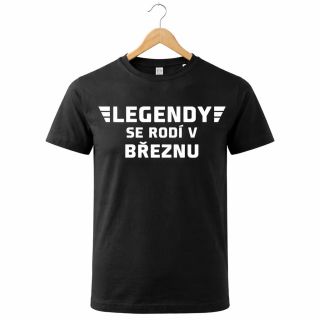 👑🔥 Pánské tričko „Legendy se rodí v…“ (měsíc si zvolíte sami) 🎂 Protože skutečné legendy mají svůj měsíc. Originální...