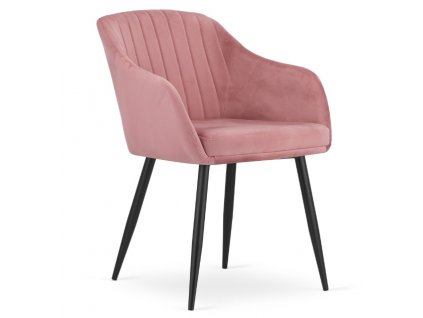 Sametová židle Bombai růžová