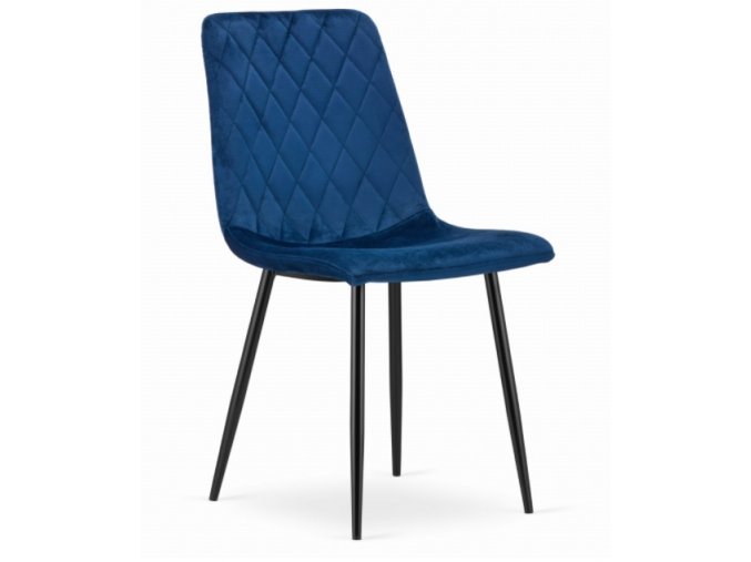 Sametová židle OTTAWA modrá