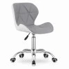 Otočné křeslo z eko kůže Manhattan šedo-bílé