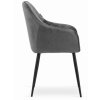 Sametová židle Budapest šedá