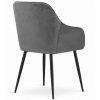 Sametová židle Budapest šedá