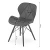 Jídelní židle EKO šedá s černými nohami