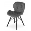 Jídelní židle SKY šedé s černými nohami 4 ks