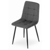 Sametová židle BEOGRAD šedá