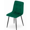 Sametová židle BEOGRAD zelená