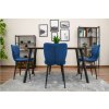 Sametová židle RIO modrá