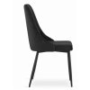 Sametová židle Lima černá