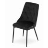 Sametová židle Lima černá