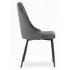 Sametová židle Lima tmavě šedá