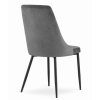 Sametová židle Lima tmavě šedá