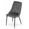 Sametová židle Lima tmavě šedá