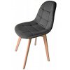 Sametová židle Montreal tmavě šedá
