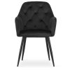 Sametová židle Bogota černá