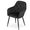 Sametová židle Bogota černá