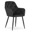 Sametová židle Bogota černá