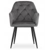 Sametová židle Bogota tmavě šedá