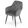 Sametová židle Bogota tmavě šedá