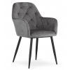 Sametová židle Bogota tmavě šedá