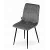 Sametová židle Verona tmavě šedá