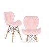 Jídelní židle EKO růžová - skandinávský styl