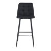 Sametová barová židle Budva černá