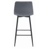 Sametová barová židle Budva tmavě šedá