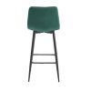 Sametová barová židle Budva zelená
