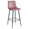 Sametová barová židle Florence růžová