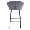 Sametová barová židle Bergamo tmavě šedá