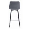 Sametová barová židle Bari tmavě šedá
