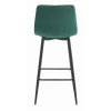 Sametová barová židle Bari zelená