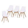 Jídelní židle JULIE bílé 4 ks - skandinávský styl