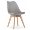 Jídelní židle JULIE světle šedé 4 ks - skandinávský styl