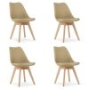 Jídelní židle JULIE béžová 4 ks - skandinávský styl