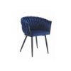 Sametová jídelní židle Monterrey modrá