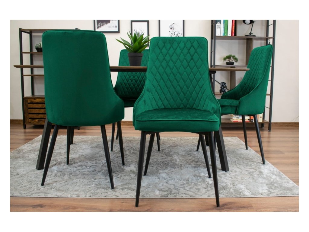Zamatová stolička ISTANBUL zelená
