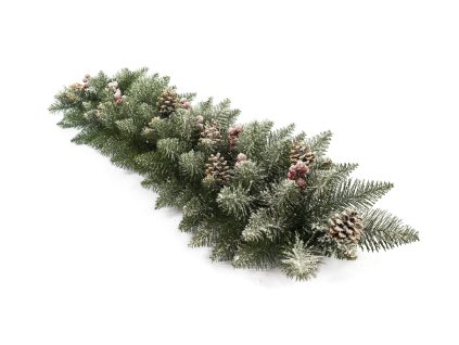 4558 girlanda premium zasnezena so siskou a jarabinou 100 cm