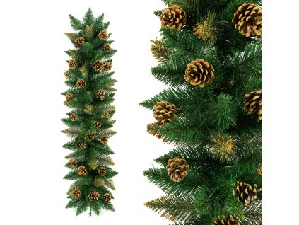 4546 girlanda so zlatymi trblietkami 100cm