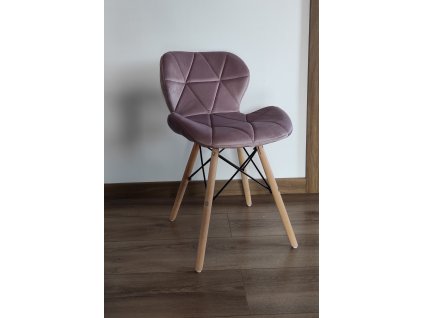 Jedálenská stolička SKY tmavo ružová - škandinávsky štýl