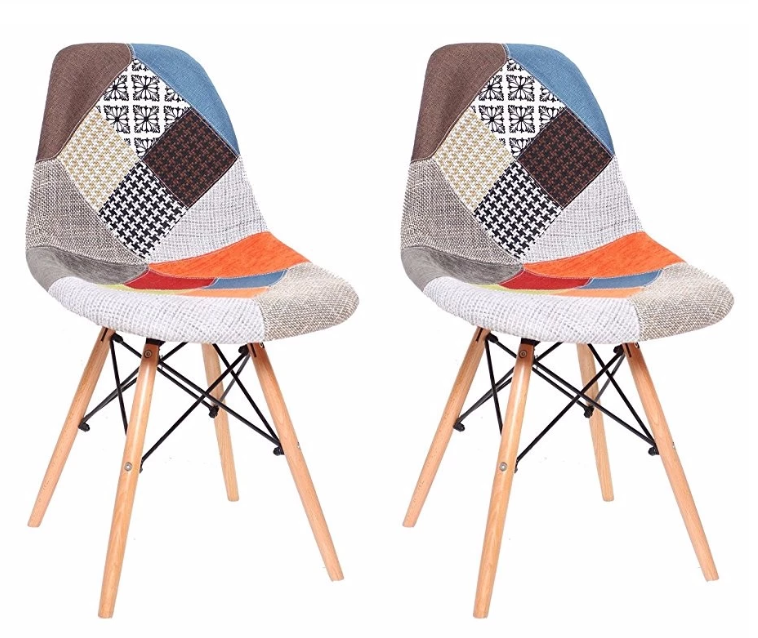 Jedálenské stoličky PATCHWORK 4 ks - škandinávsky štýl