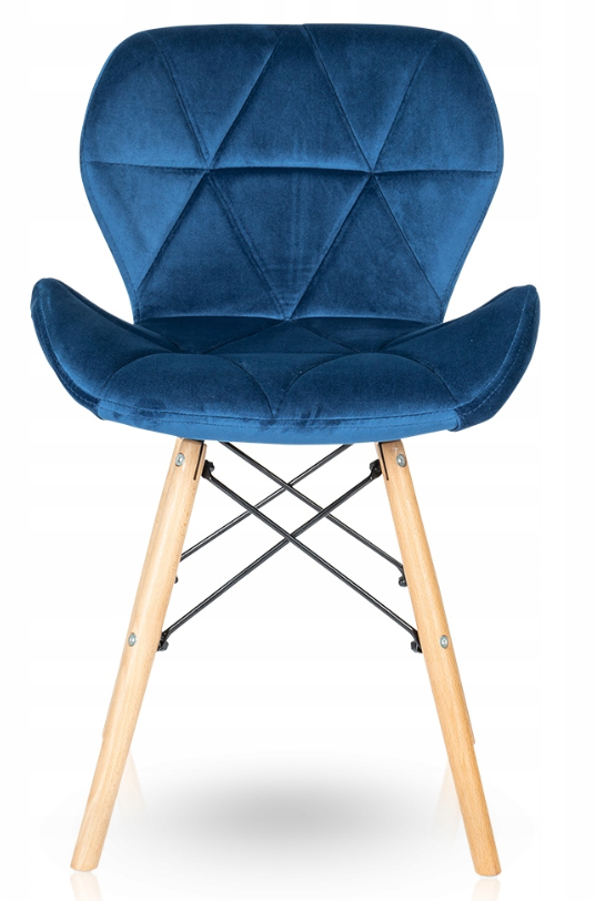 TRENDIE Jedálenská stolička SKY modrá - škandinávsky štýl