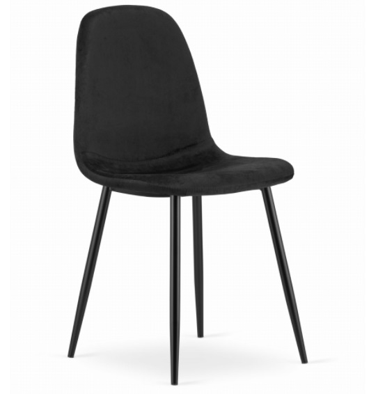 Zamatová stolička Lagos čierna