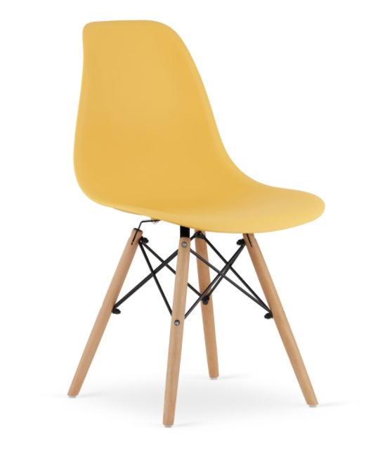 Jedálenské stoličky BASIC horčicové 4 ks - škandinávsky štýl