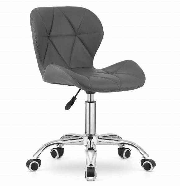 Otočné kreslo z eko kože Manhattan sivé