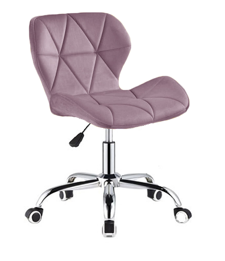 Zamatové otočné kreslo Manhattan tmavo ružové