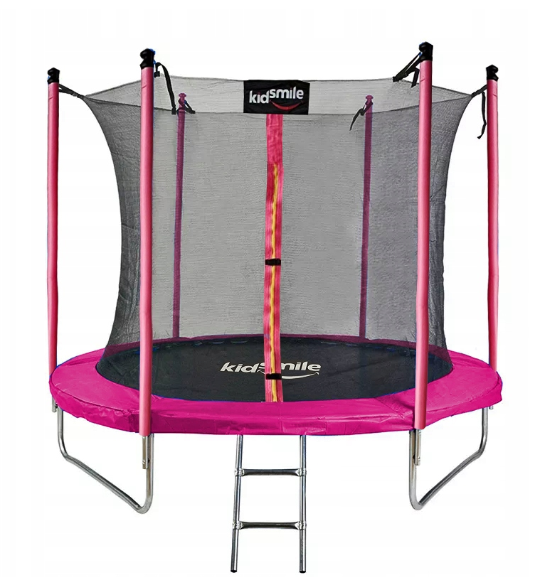 Trampolína s vnútornou sieťou 252 cm - RUŽOVÁ