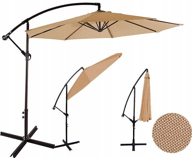 Záhradný slnečník Sunny - cappucino 300cm